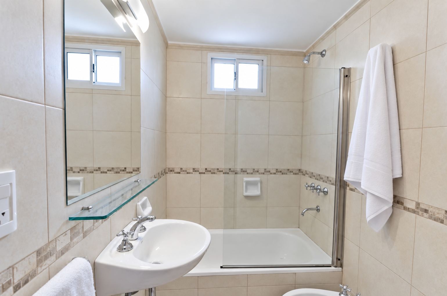 Baño con bañera, lavatorio y bidet